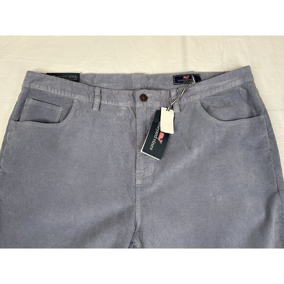 NWT Vineyard Vines Classic Fit 5 Pocket Corduroy Pants Men’s 40x32 Blue Stretch - Picture 2 of 13
